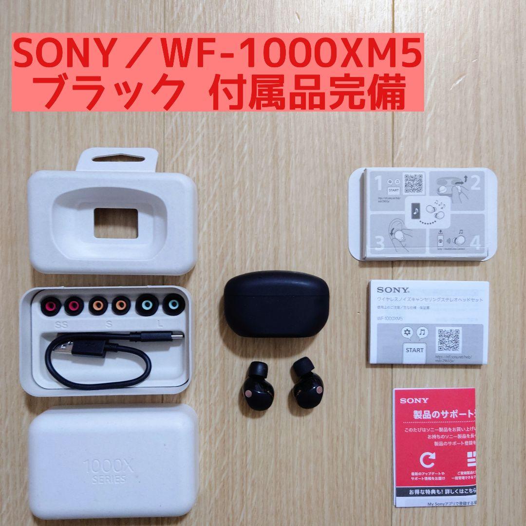ソニー WF-1000XM5 ブラック 付属品完備 ワイヤレスイヤホン SONY