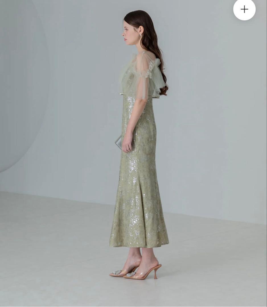 Leja チュールフリルボレロペイントマーメイドドレス　Sサイズ