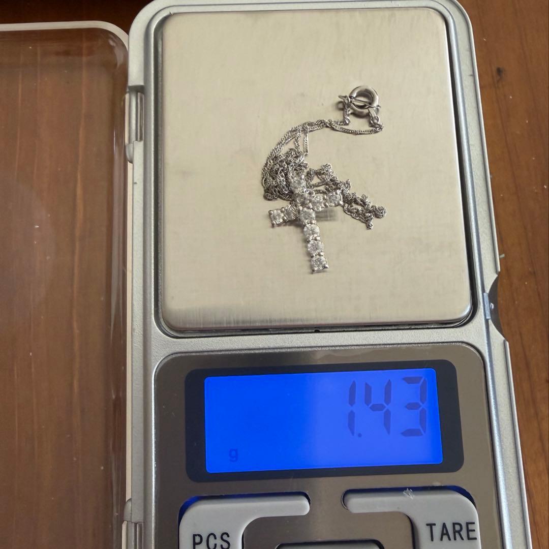 【Pt900,Pt850】✨ダイヤモンド 〔0.5ct）クロスネックレス✨