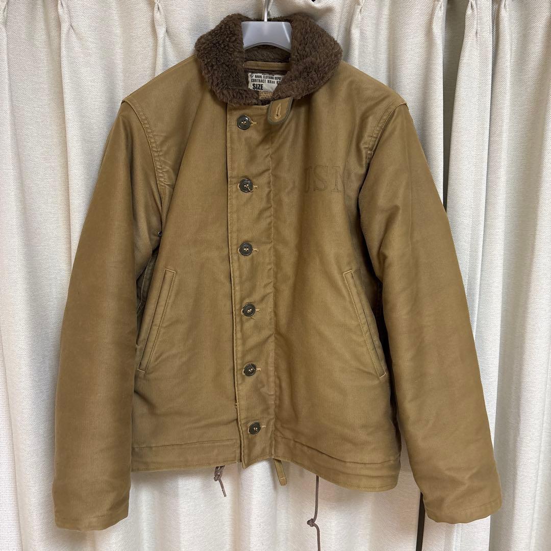 バズリクソンズ TYPE N-1 デッキジャケット 38 カーキ