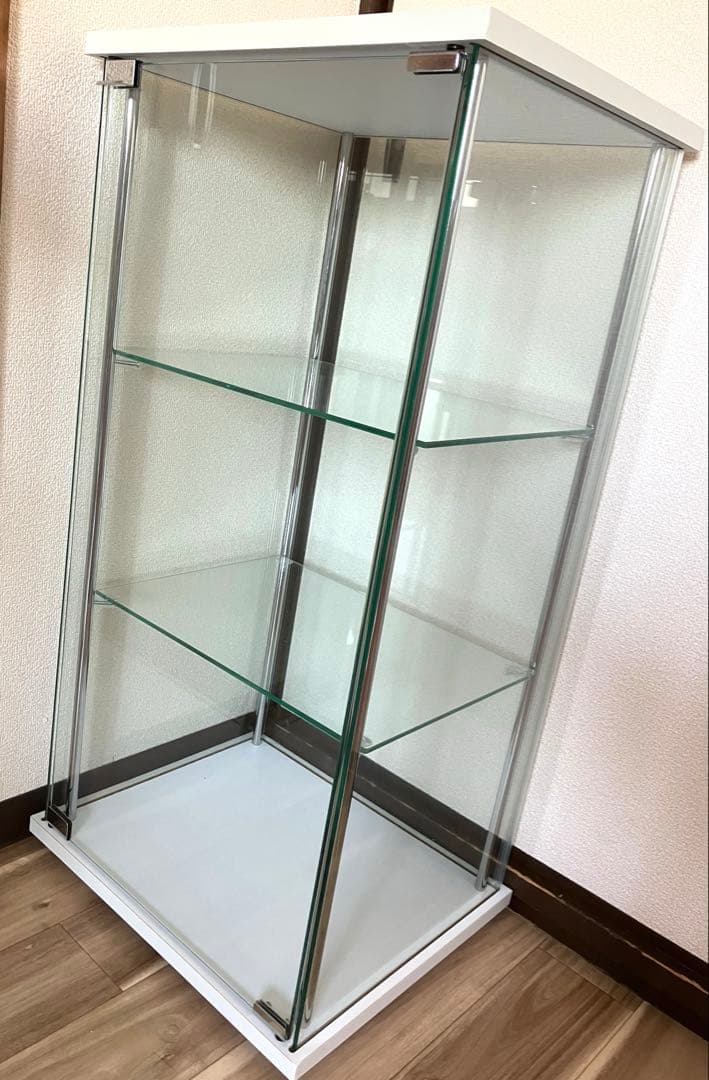 不二貿易　コレクションケース　ガラスケース　3段　ホワイト