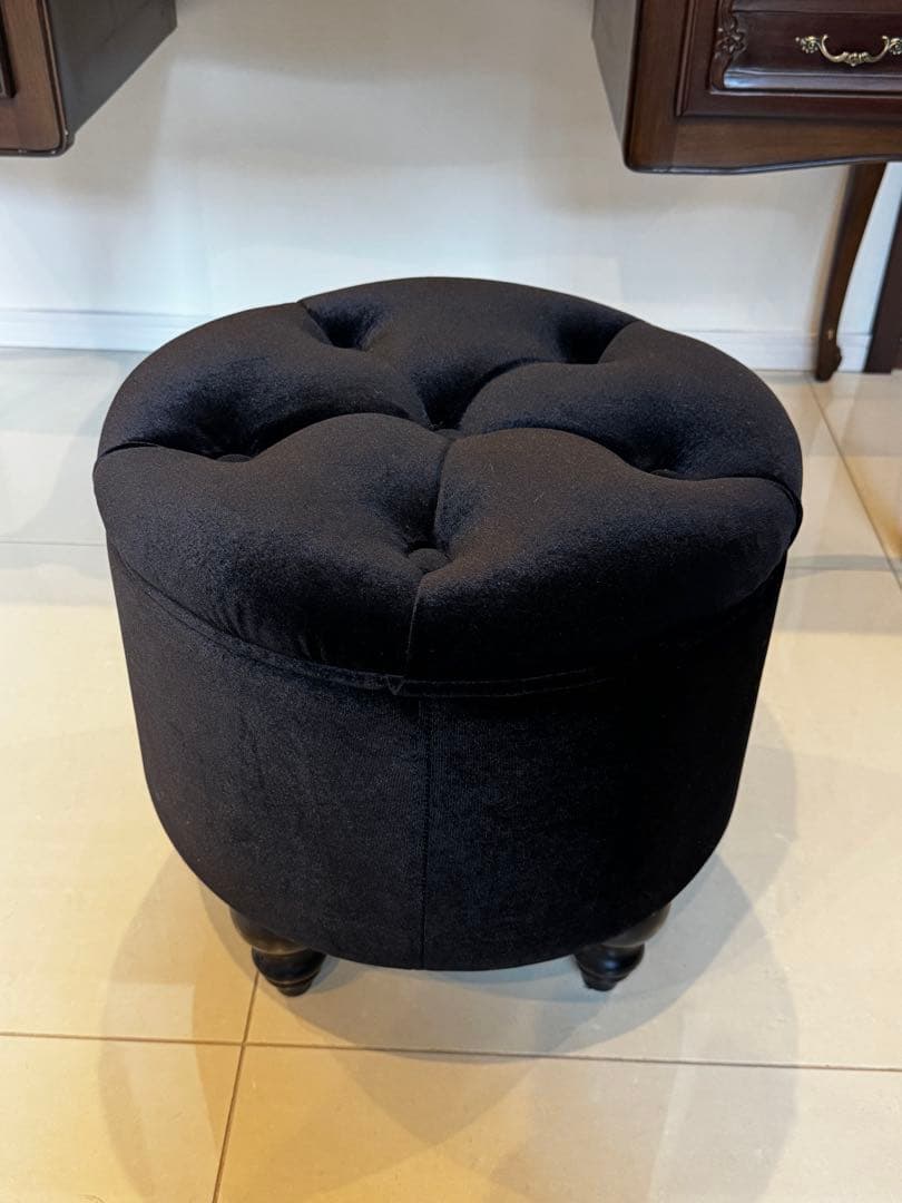 Salon de Chelsea様 アンティーク調 マカロン　スツール ブラック