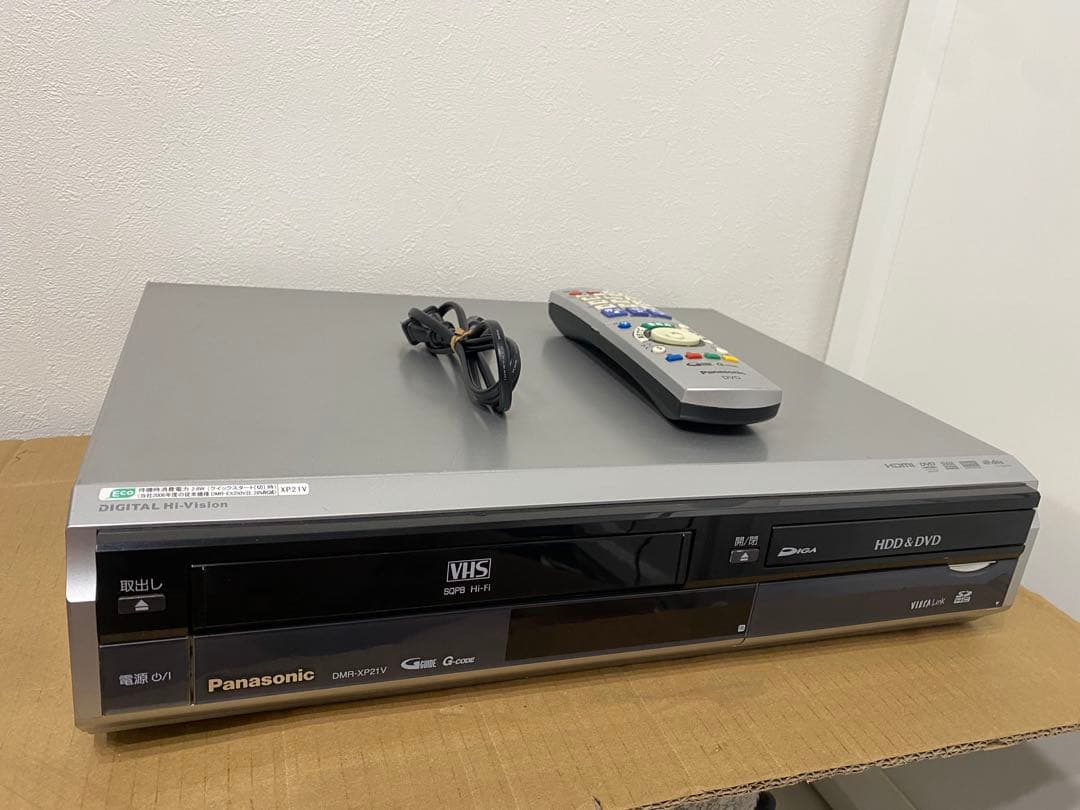 動作品Panasonic VHS一体型DVDレコーダー DMR-XP21V