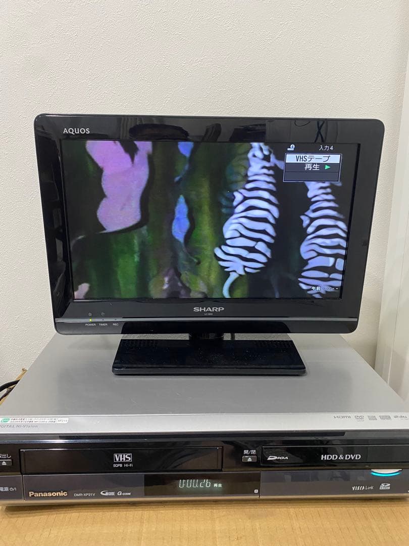 動作品Panasonic VHS一体型DVDレコーダー DMR-XP21V