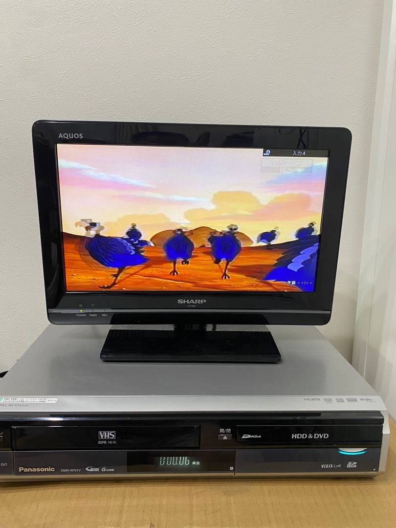 動作品Panasonic VHS一体型DVDレコーダー DMR-XP21V