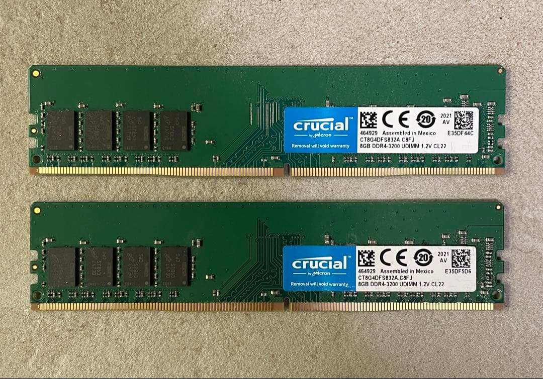 メモリー Crucial DDR4-3200 8GBx2 16GB