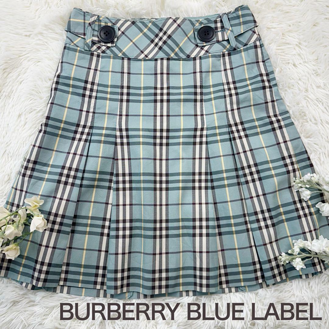 バーバリーブルーレーベル ノバチェック ミニ プリーツ スカート 希少カラー