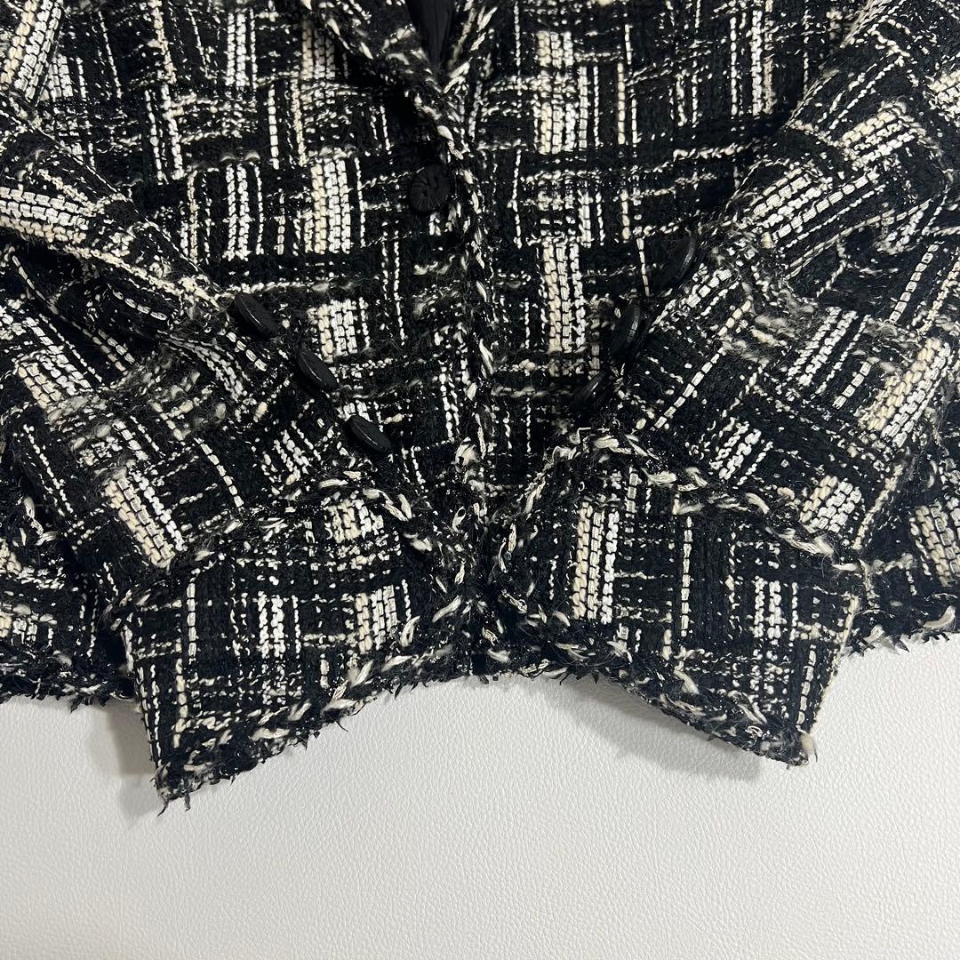 良品　Rene ルネ　ツイードジャケット　TISSUE社製生地　フォーマル　36