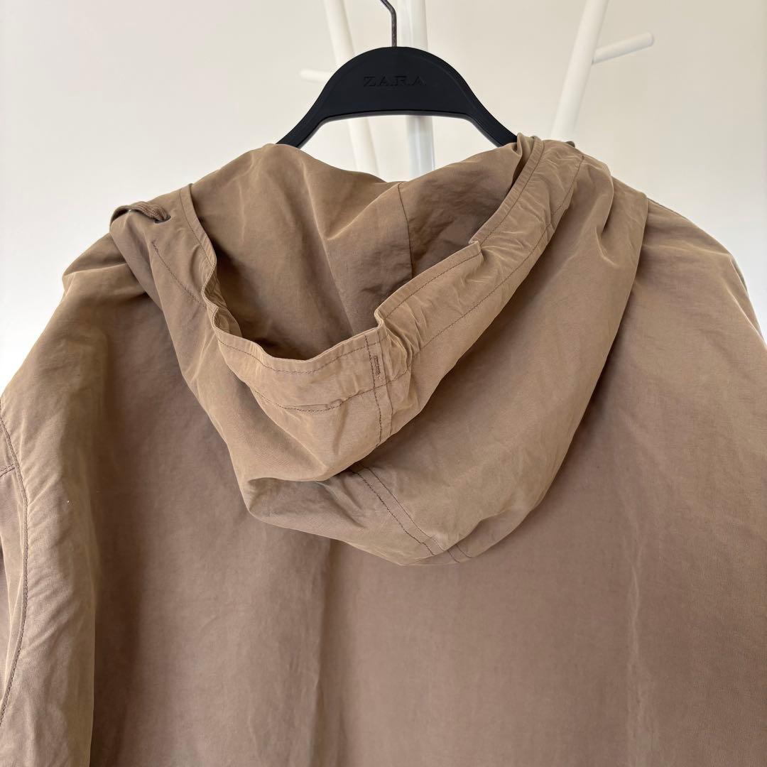 COMOLI コットンナイロンフーデッドコート