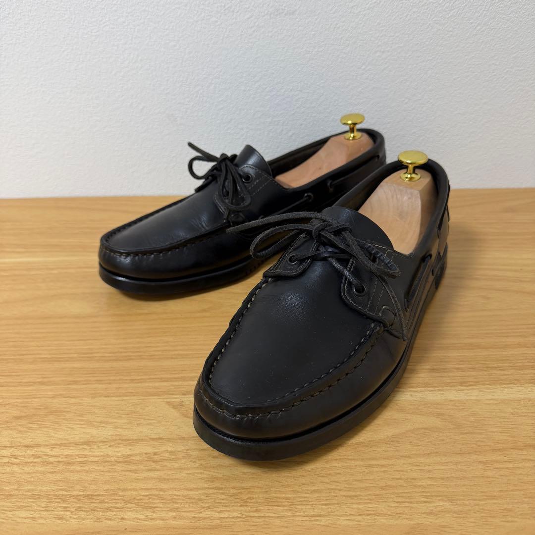 パラブーツ　バース　9サイズ　ブラック　レザー　デッキシューズ