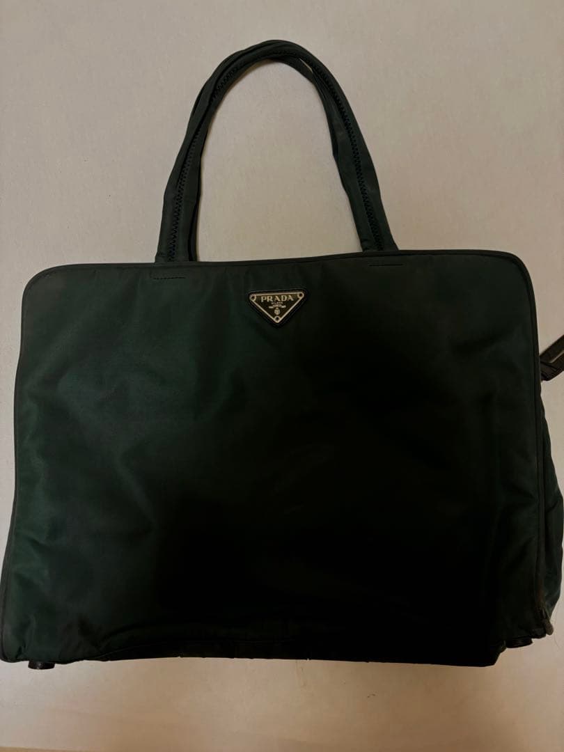 PRADA ビジネスバッグ ダークグリーン ナイロン製
