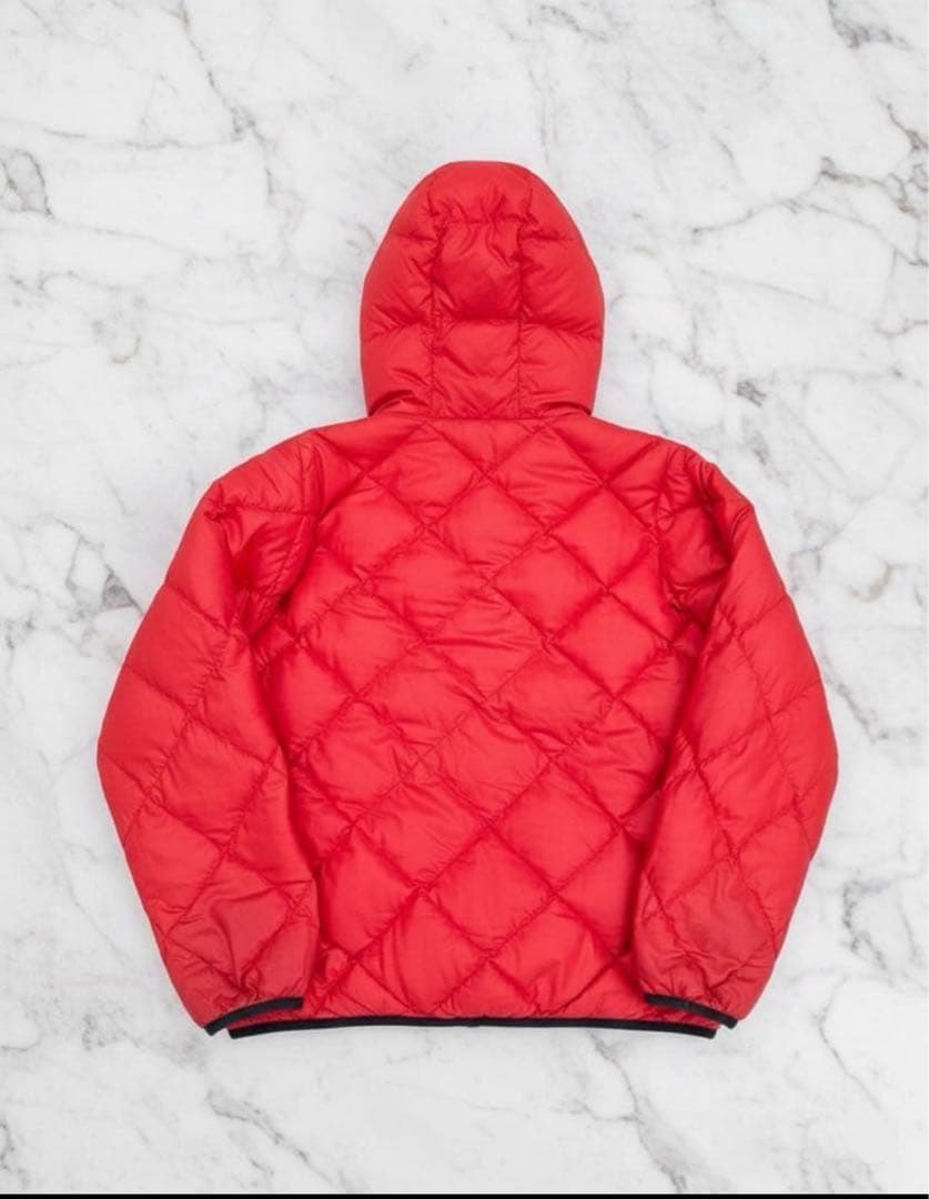 mont-bell ダウンジャケット キルティング　リバーシブル 黒/赤