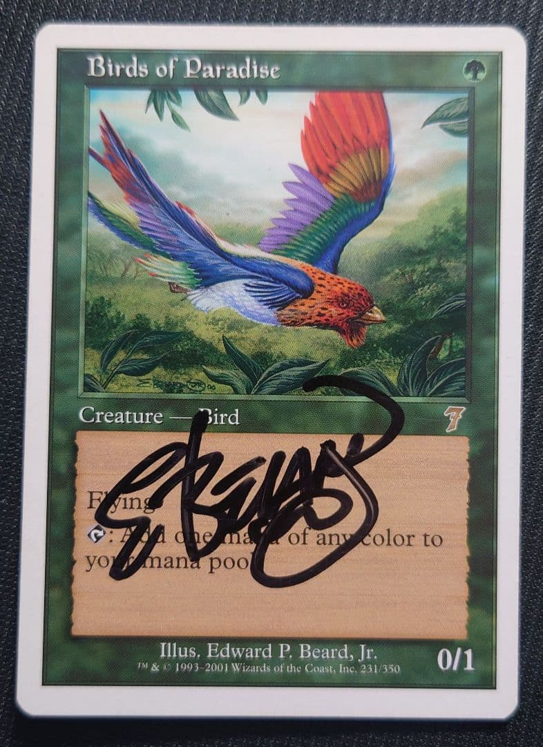 mtg 稀少 サインド 英語版 極楽鳥 7th 7ed 七版