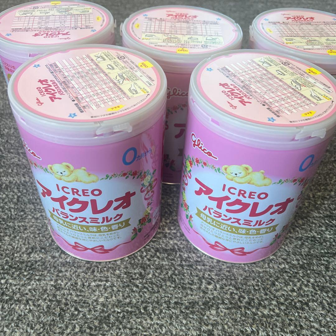 未開封　Glico アイクレオ バランスミルク 800g 5缶