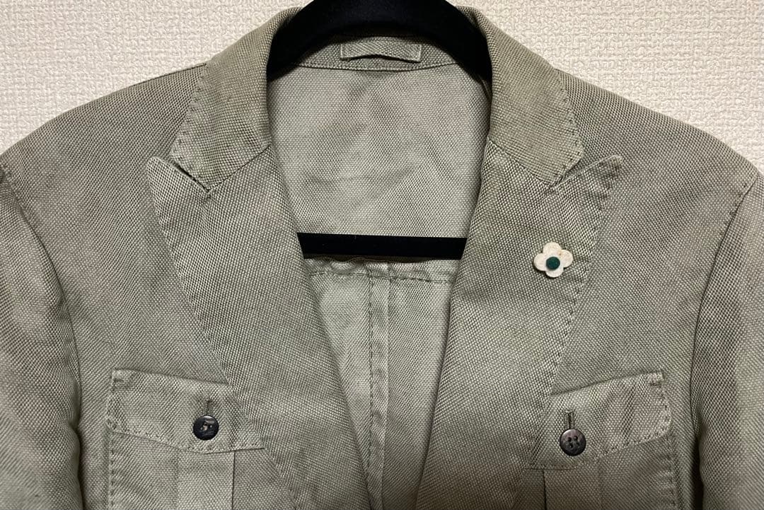 ラルディーニ サファリジャケット タリアトーレ コットンリネン 50