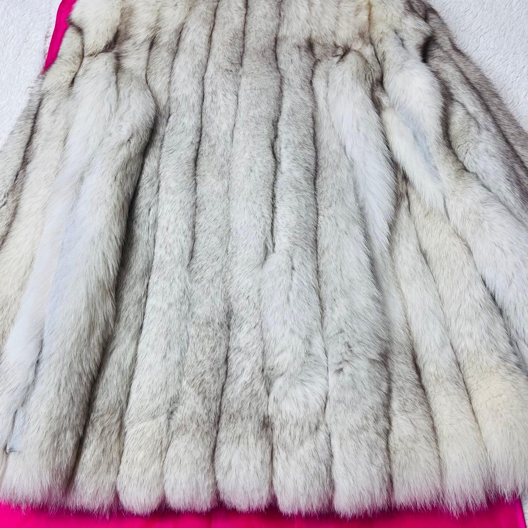 極美品☆銀タグサガフォックス毛皮大きいサイズ女優襟