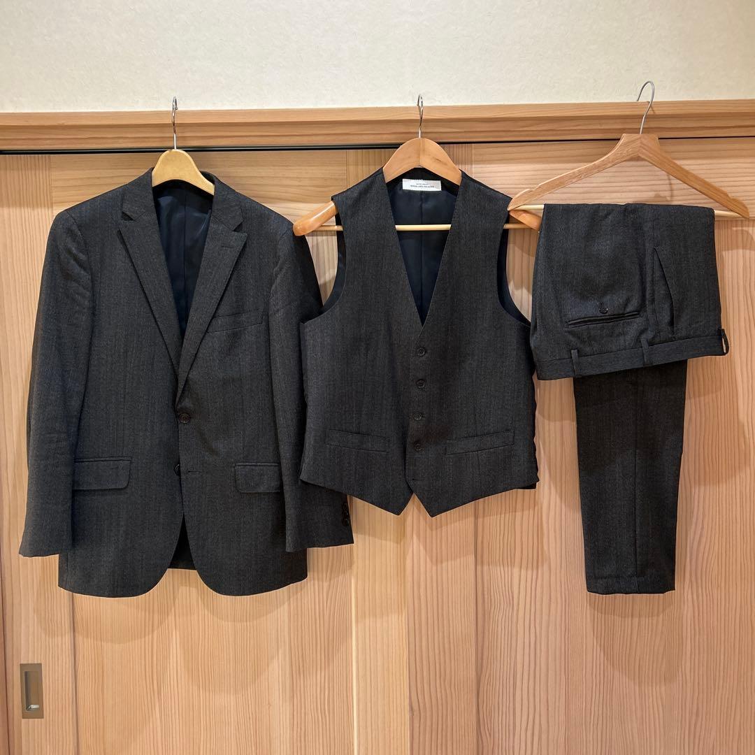 ユナイテッドアローズ　グリーンレーベル　スリーピース　セットアップ