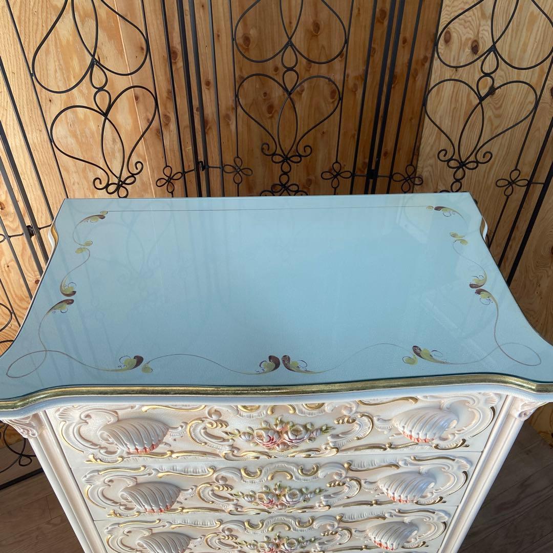 4段チェスト　ロココ調　猫脚 プリンセス ヨーロピアン 姫系③