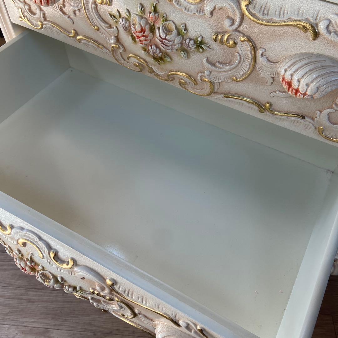 4段チェスト　ロココ調　猫脚 プリンセス ヨーロピアン 姫系③