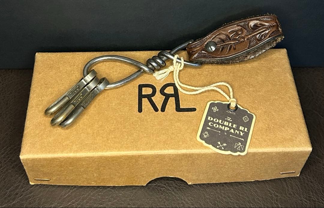 RRL ラルフローレン　レザー製キーホルダー　キーフォブ