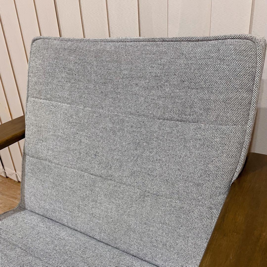 カリモク Kチェア ワイドアーム 1人掛け　ソファ　ビンテージ　グレー