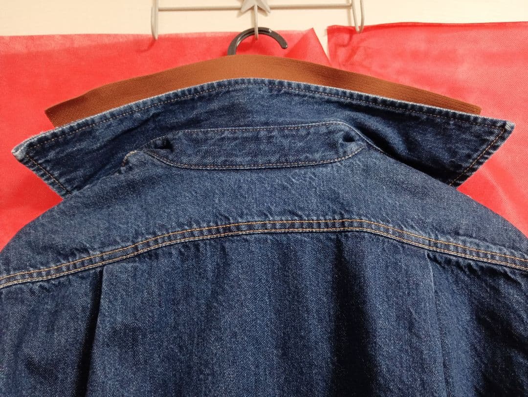 PLAN C デニムシャツ ブラウン襟