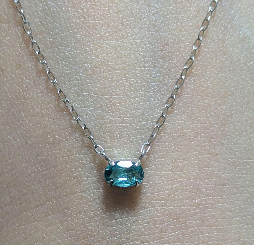 弥*生様 銅2.10%パライバトルマリン0.16カラットネックレス