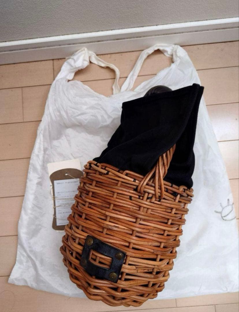 ebagos エバゴス　カゴバッグ　ブライドルマグ　黒