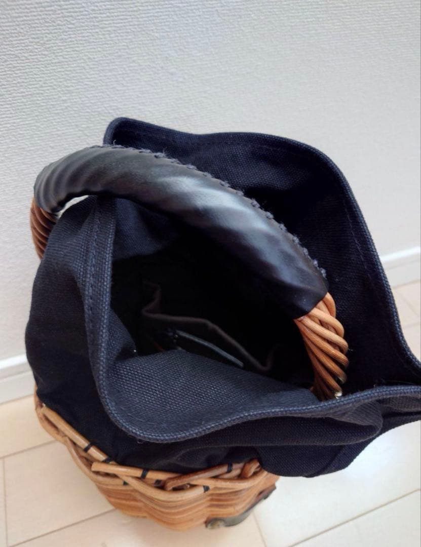 ebagos エバゴス　カゴバッグ　ブライドルマグ　黒