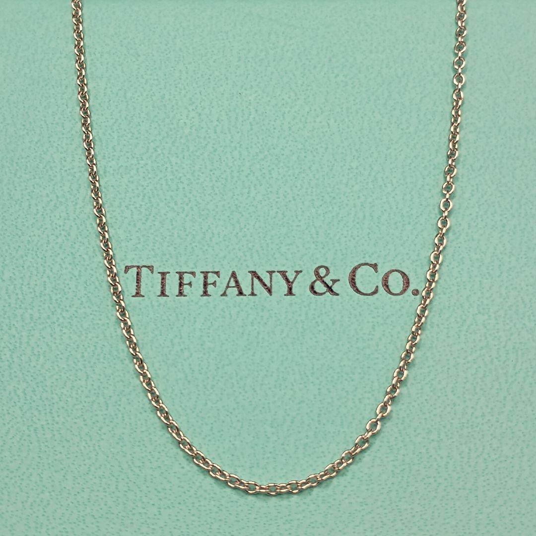 【美品】ティファニー あずきチェーン 44〜40cm SILVER925