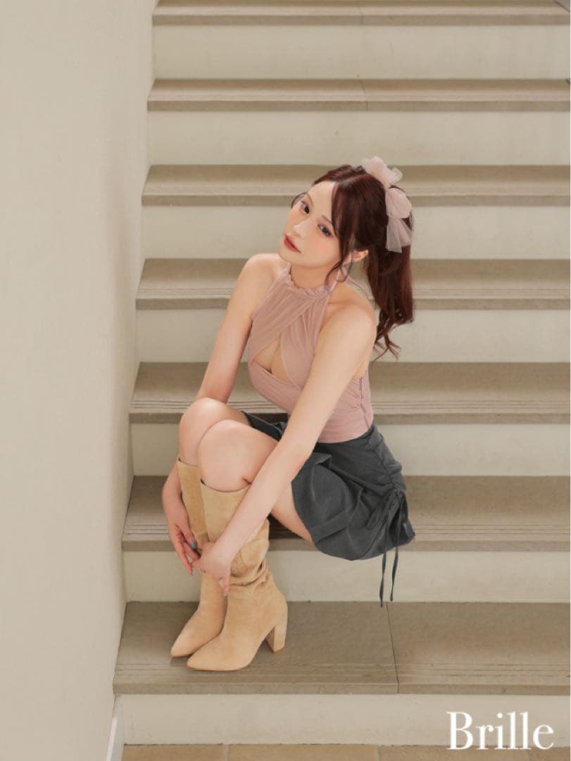 Mピンク ディア　アニエルローブドフルール　ブリエ　キャバドレスAngelR