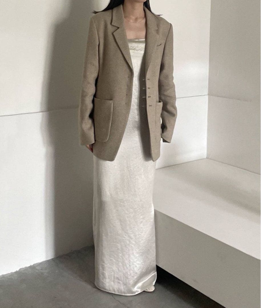 plage Back ribbon open キャミワンピース