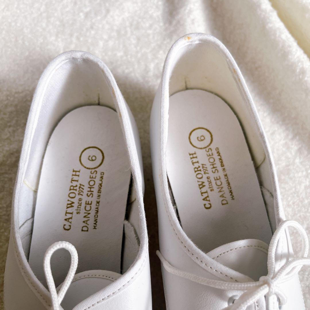 CATWORTH フラット ローファー レースアップ 白 カットワース 24