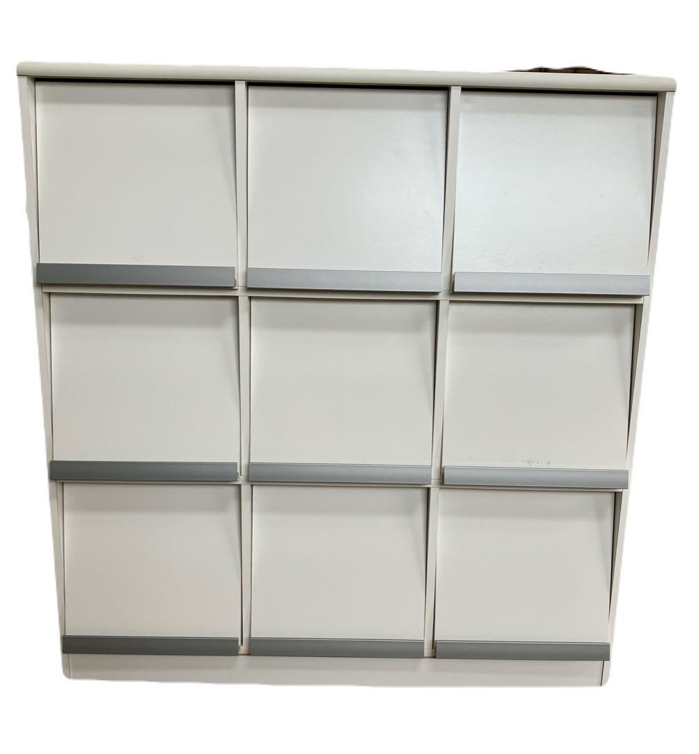 ディスプレイラック ホワイト 高さ123幅116奥行41cm ダメージ有り