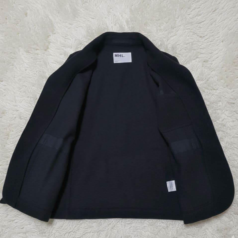 MHL.フェルト シェットランド ウール ジャケット テーラードジャケット　黒