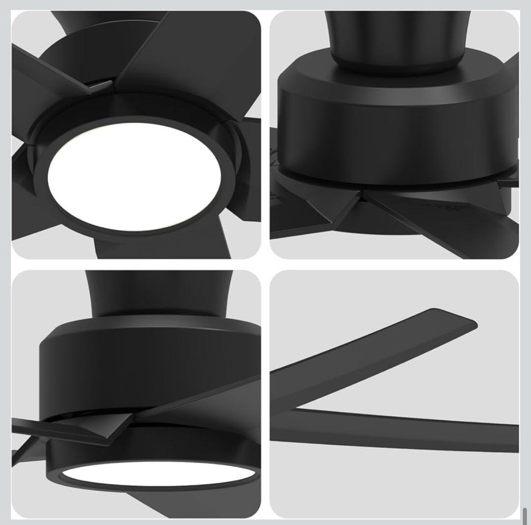 ブラックシーリングファンライト DCモーター