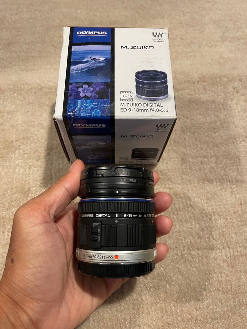 M.ZUIKO DIGITAL ED 9-18mm レンズプロテクター付き