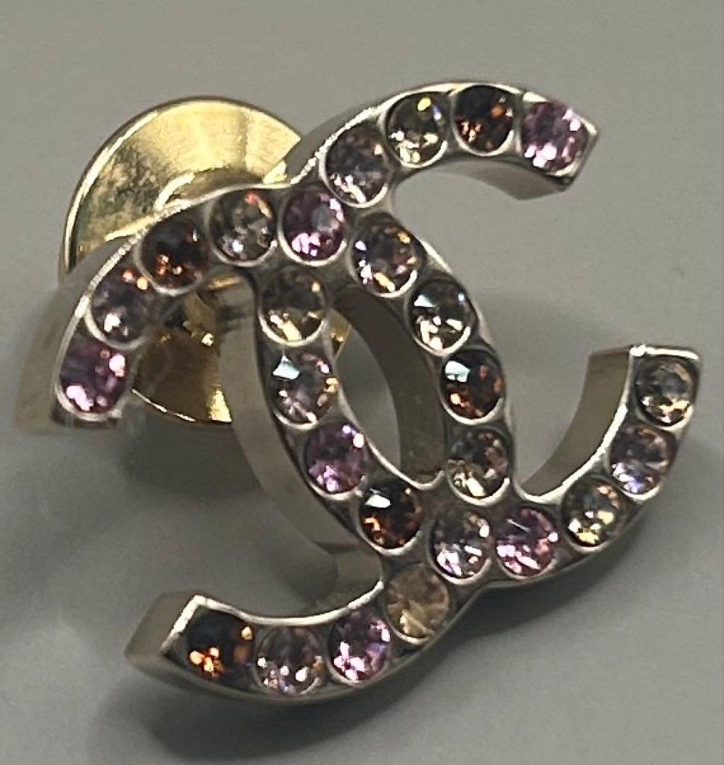 シャネル　ココマーク 08A ココ ラインストーン ピン ピアス　片耳のみ