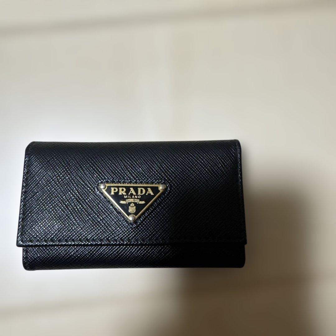 PRADA プラダ 6連 キーケース サフィアーノ ブラック 黒最終値下‼️