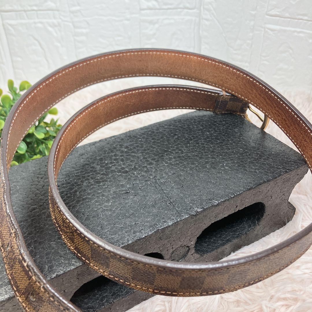 美品 ルイヴィトン ダミエ サンチュール ミニ ベルト ゴールド 即日発送