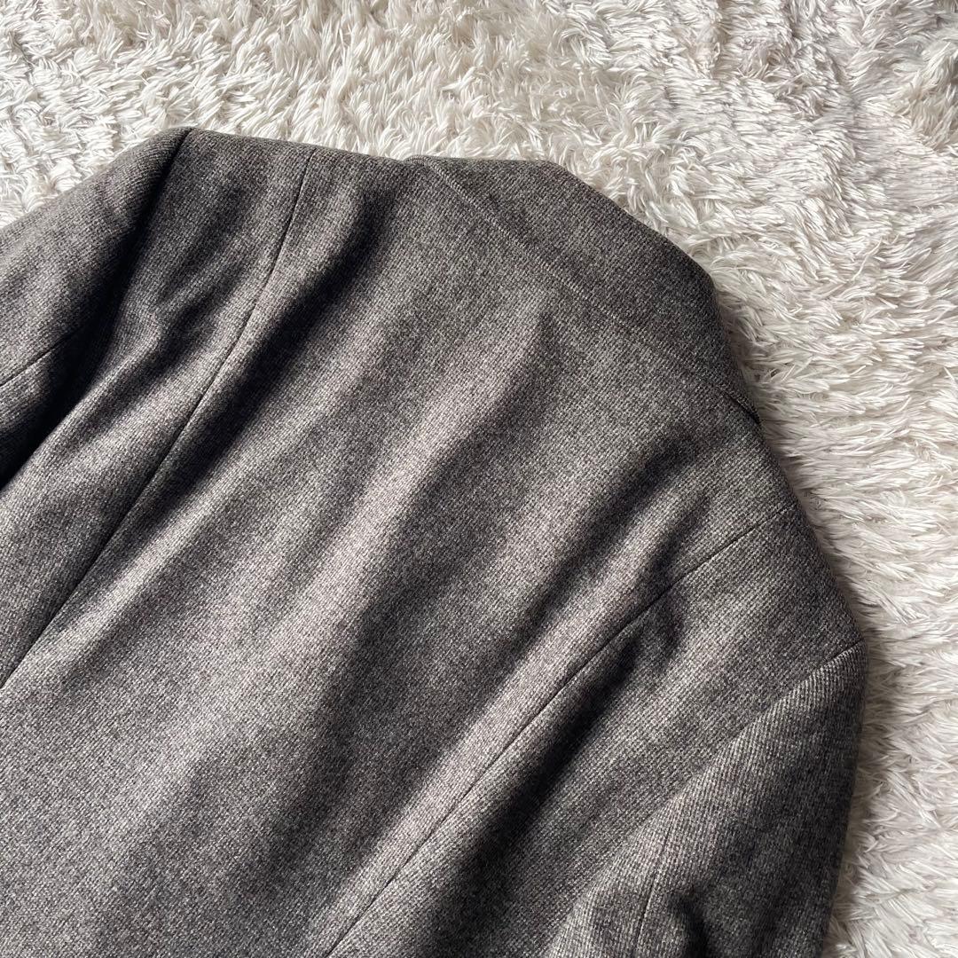 マーガレットハウエル 美品 ウールテーラードジャケット 2 茶色