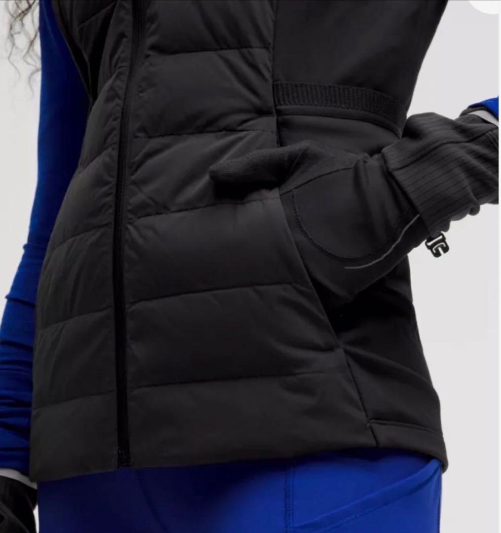 【ルルレモン】lululemon 撥水機能 薄ダウンベスト　サイズ2 黒