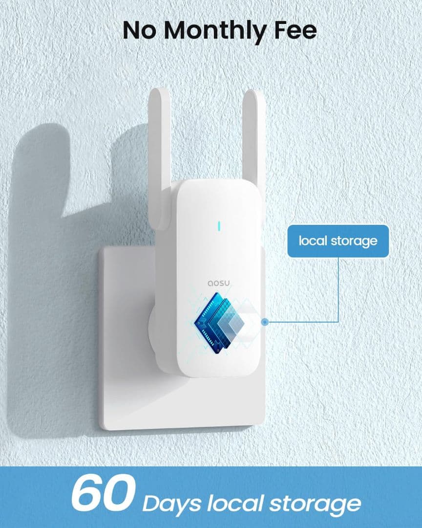 AOSU 5MP画質  ワイヤレスインターホンドアホン 玄関チャイム