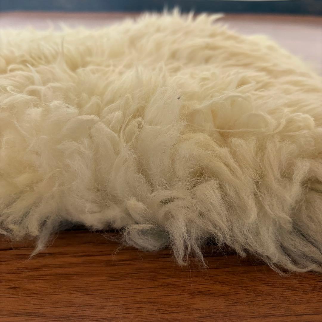 ムートン　羊毛　座布団　クッション　ファーラグ3枚セット