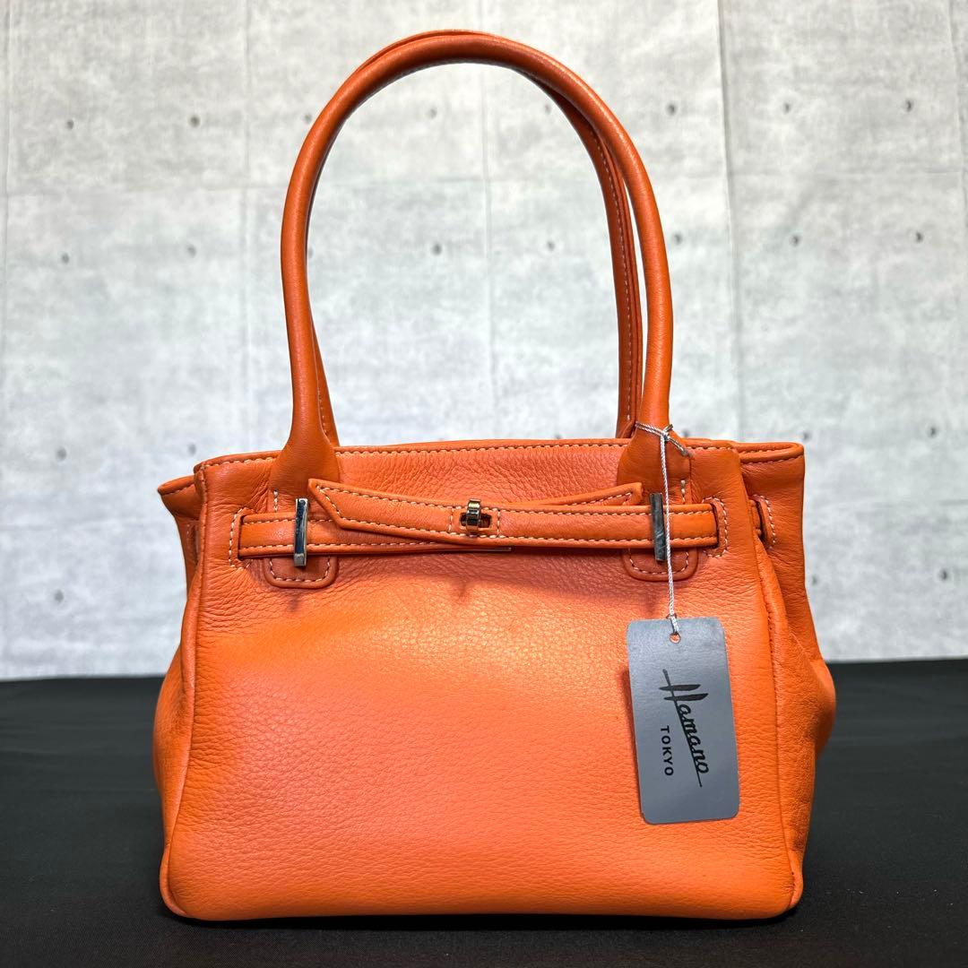 専用品HAMANO 濱野皮革工藝 オレンジ レザー トートバッグ