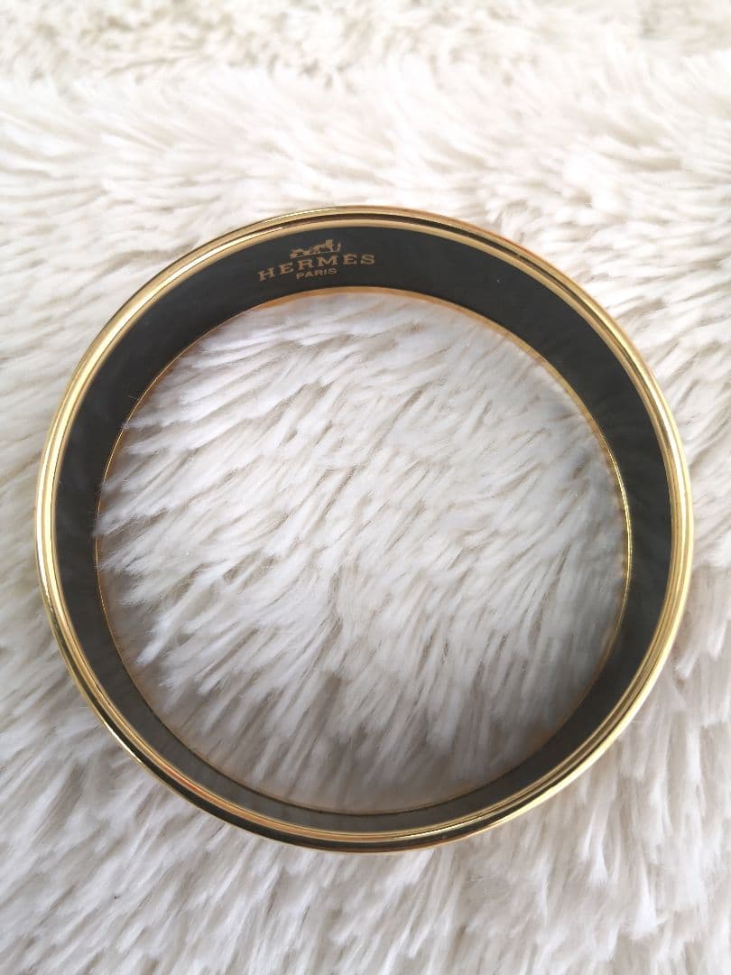 M*s様 【美品】HERMES エマイユ バングル 馬モチーフ 3連馬 七宝 馬