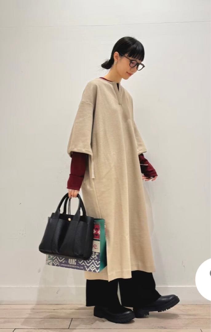 タグ付き未使用品　かぐれ　ウォッシャブルウールプルオーバー　BROWN