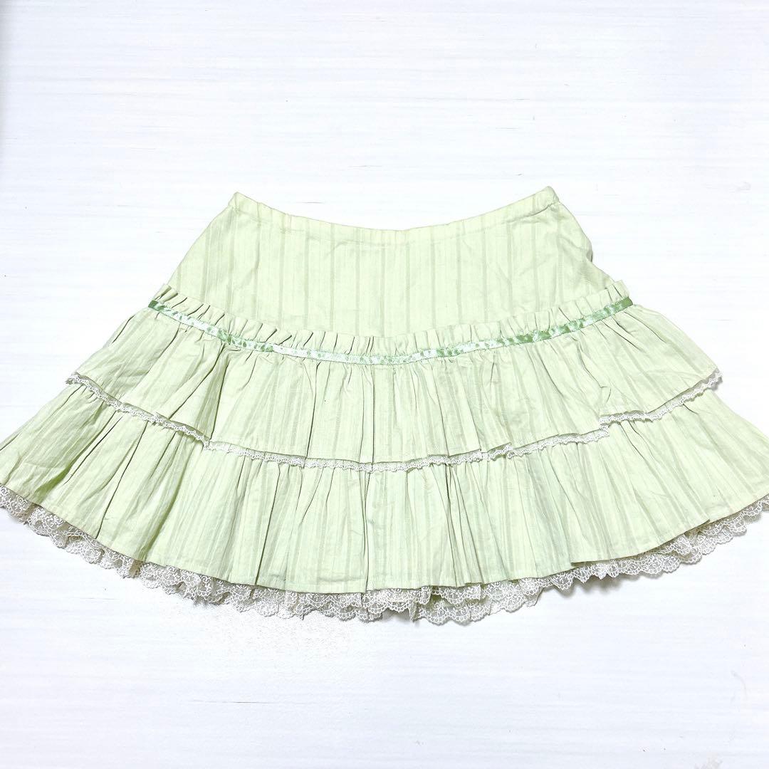 美品　Angelic Pretty ティアード　スカート　ミニ　フリル　平成