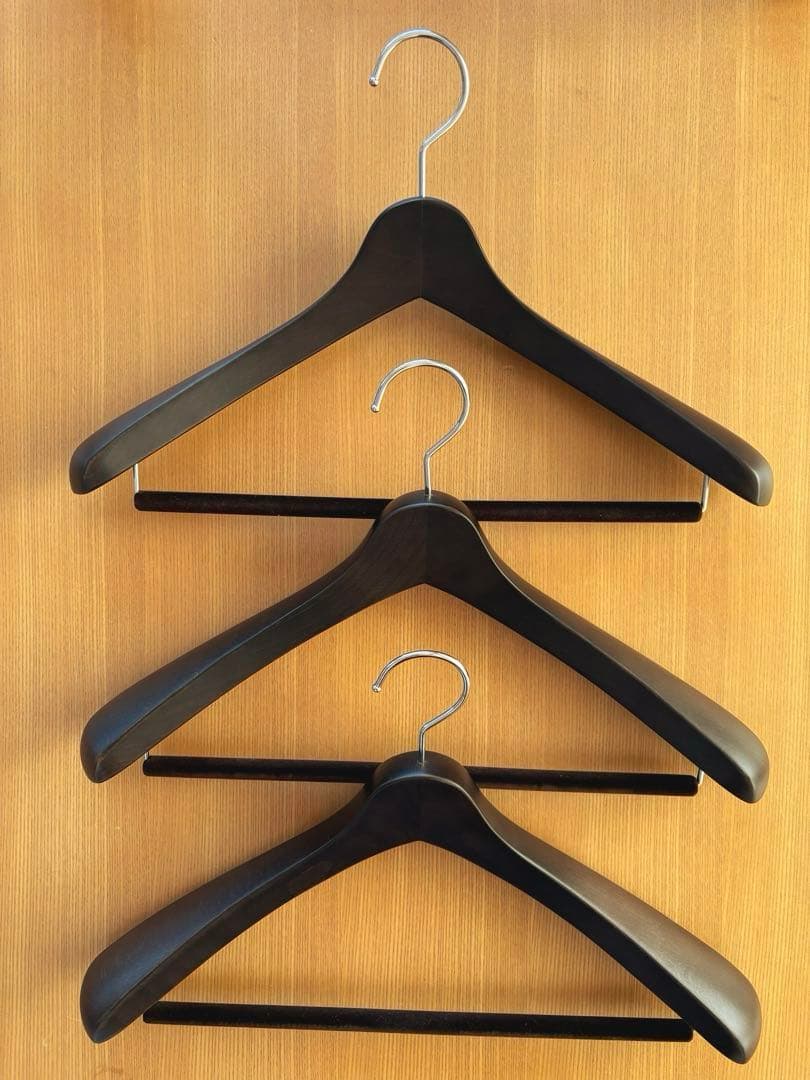 ナカタハンガー　フェルトバー 付　スモークブラウン　3本セット