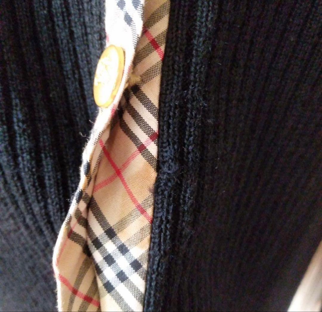 レア BURBERRYS バーバリー カーディガン ブラック ノバチェック